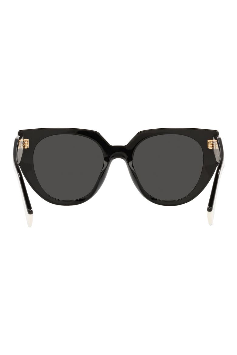 53mm Cat Eye Sunglasses, Alternate, color, BLACK