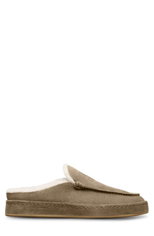 Allen Edmonds Bowen Genuine Shearling Lined Mule Slipper In Brown