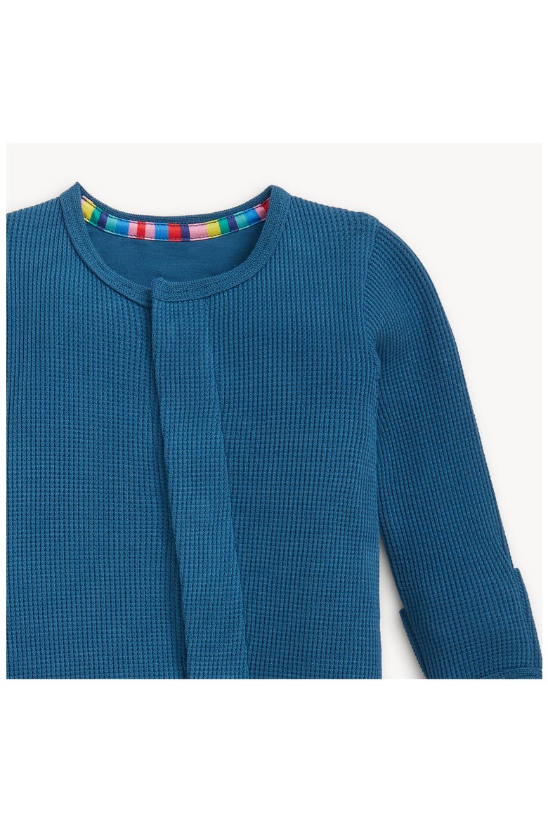 Kids' Waffle Footie, Alternate, color, DKBLU
