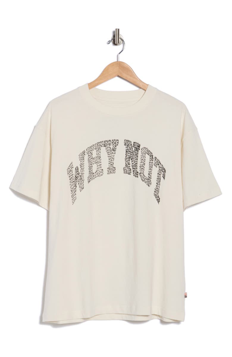 HONOR THE GIFT Why Not Oversize Cotton T-Shirt, Alternate, color, White