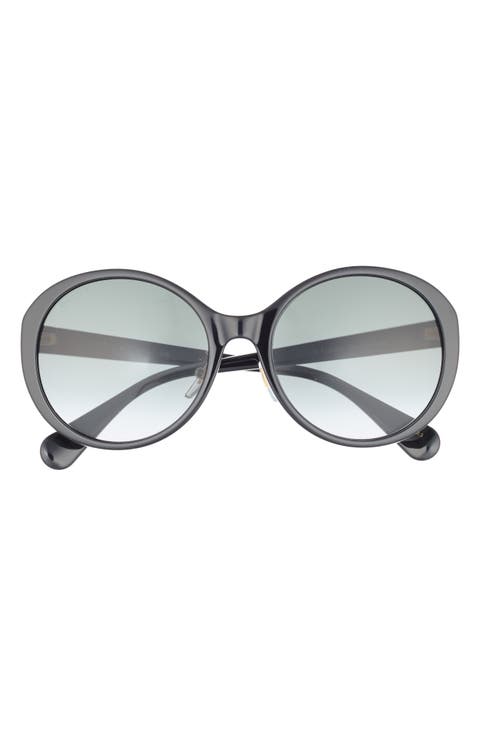 56mm Gradient Round Sunglasses