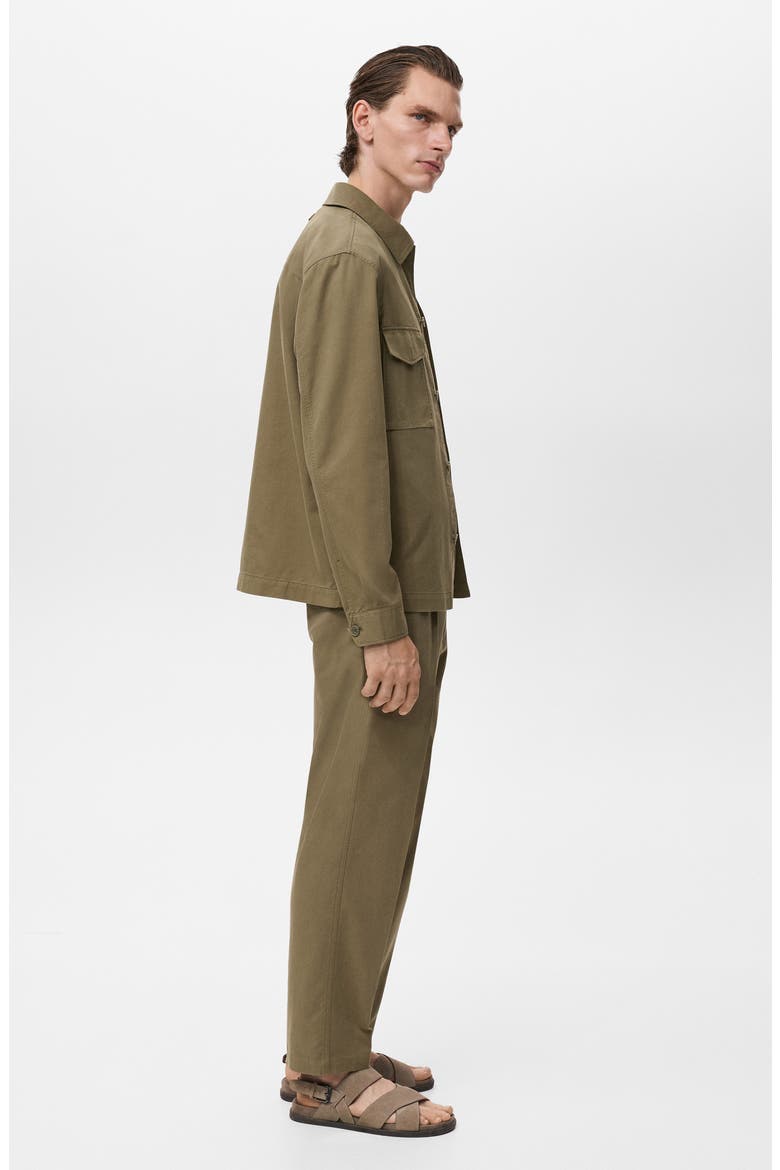 Cotton Blend Straight Leg Pants, Alternate, color, OLIVE GREEN