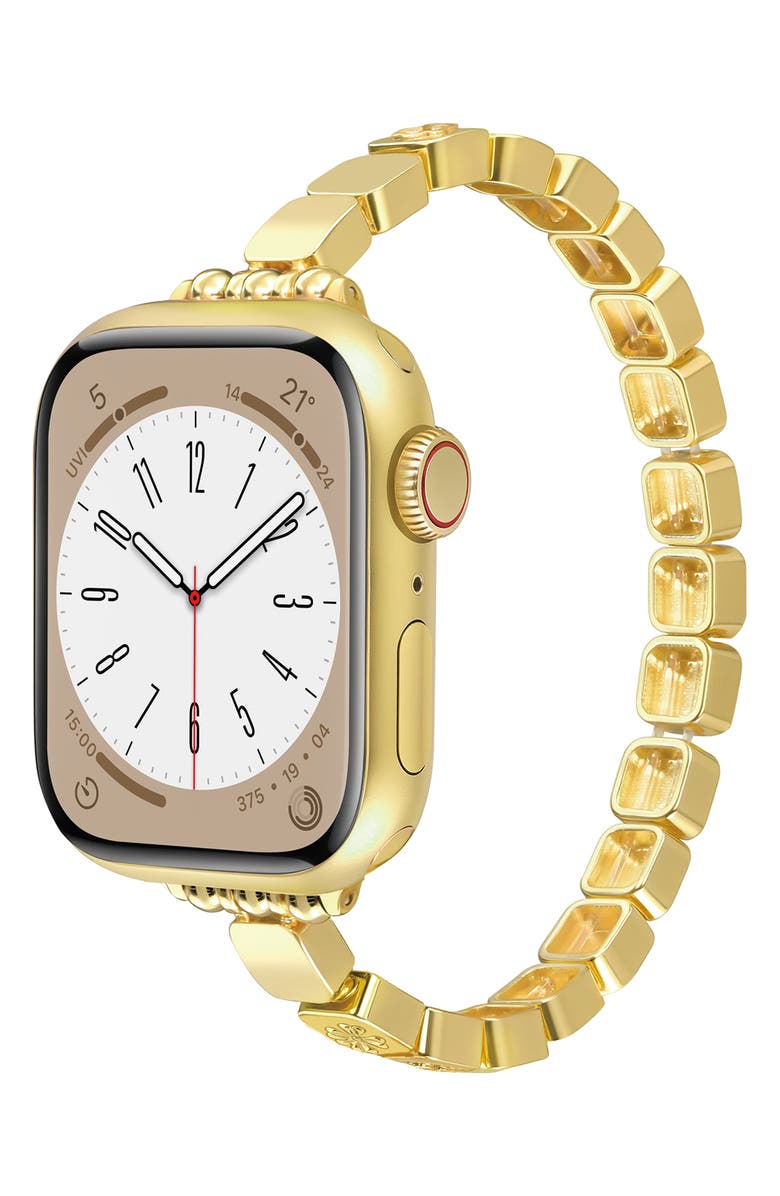 BCBG Charm Link Apple Watch<sup>®</sup> Watchband, Alternate, color, Gold
