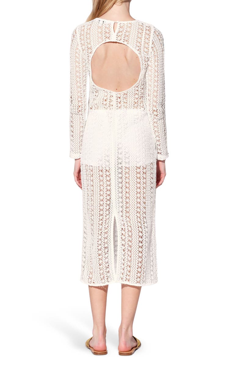 Walter Baker Ira Long Sleeve Open Stitched Dress, Alternate, color, White