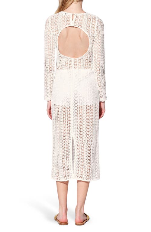 Walter Baker Ira Long Sleeve Open Stitched Dress In White