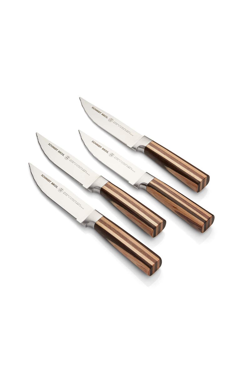 Schmidt Brothers Cutlery Farmhouse 4-Piece Steak Set, Alternate, color, Brown