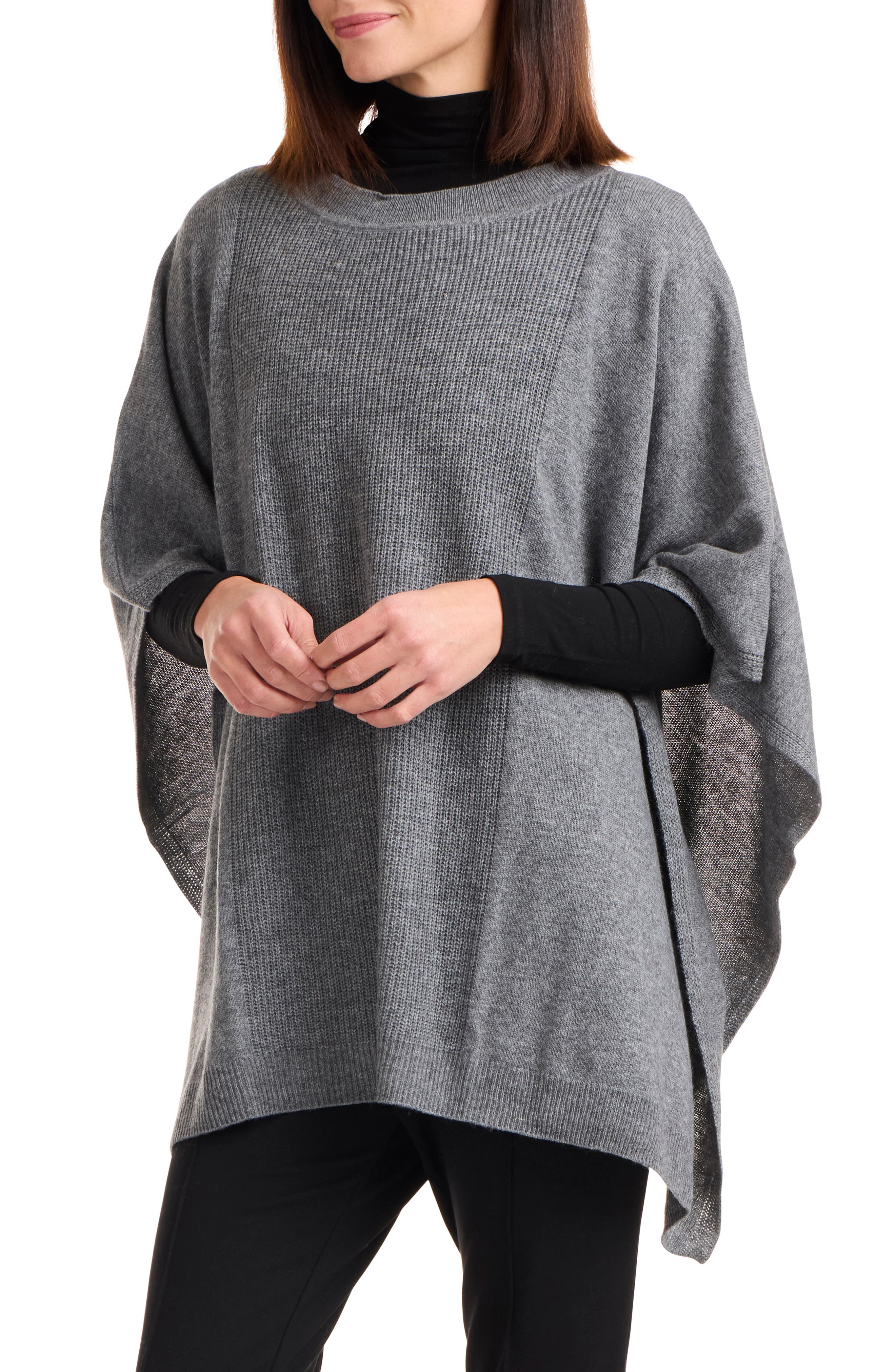 Bruno Magli Boat Neck Wool & Cashmere Poncho
