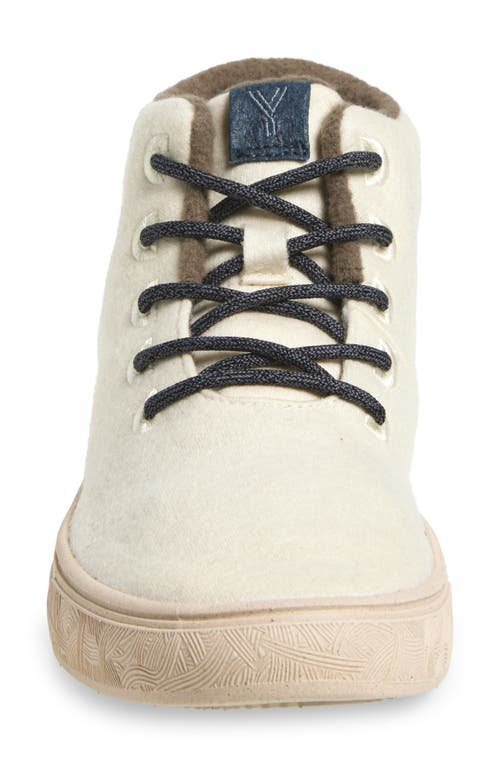 Yy Nation Alto Water Resistant Wool Blend High Top Sneaker In Off White/natural