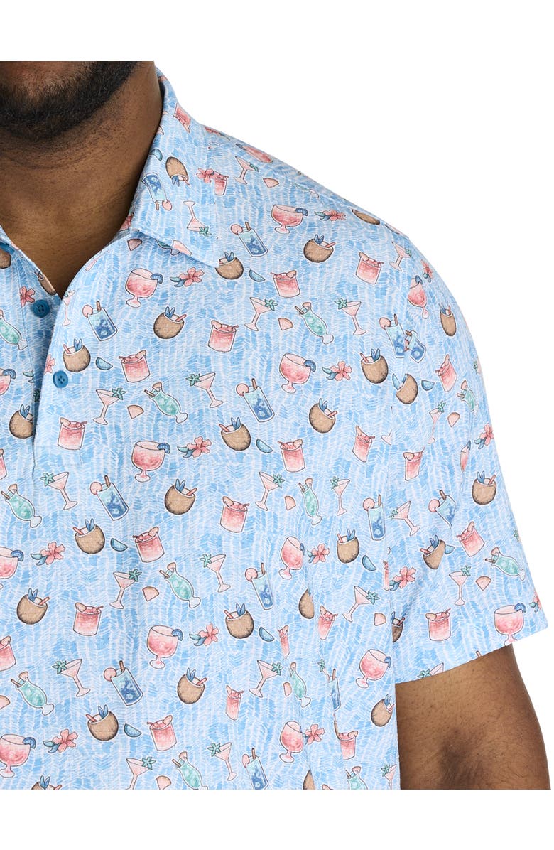 Tommy Bahama Big & Tall Coast Coconut Polo Shirt, Alternate, color, Blue Whisper