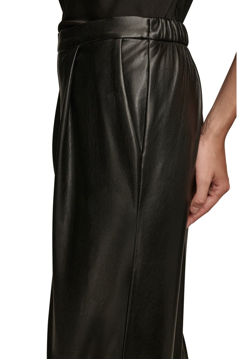 Pull On Faux Leather Pants, Alternate, color, BLACK