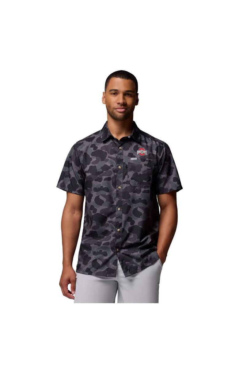 Columbia Men's Columbia Black Ohio State Buckeyes Super Slack Tide Omni-Wick Button-Up Shirt, Main, color, Black