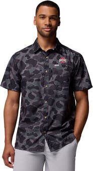 Columbia Men's Columbia Black Ohio State Buckeyes Super Slack Tide Omni-Wick Button-Up Shirt