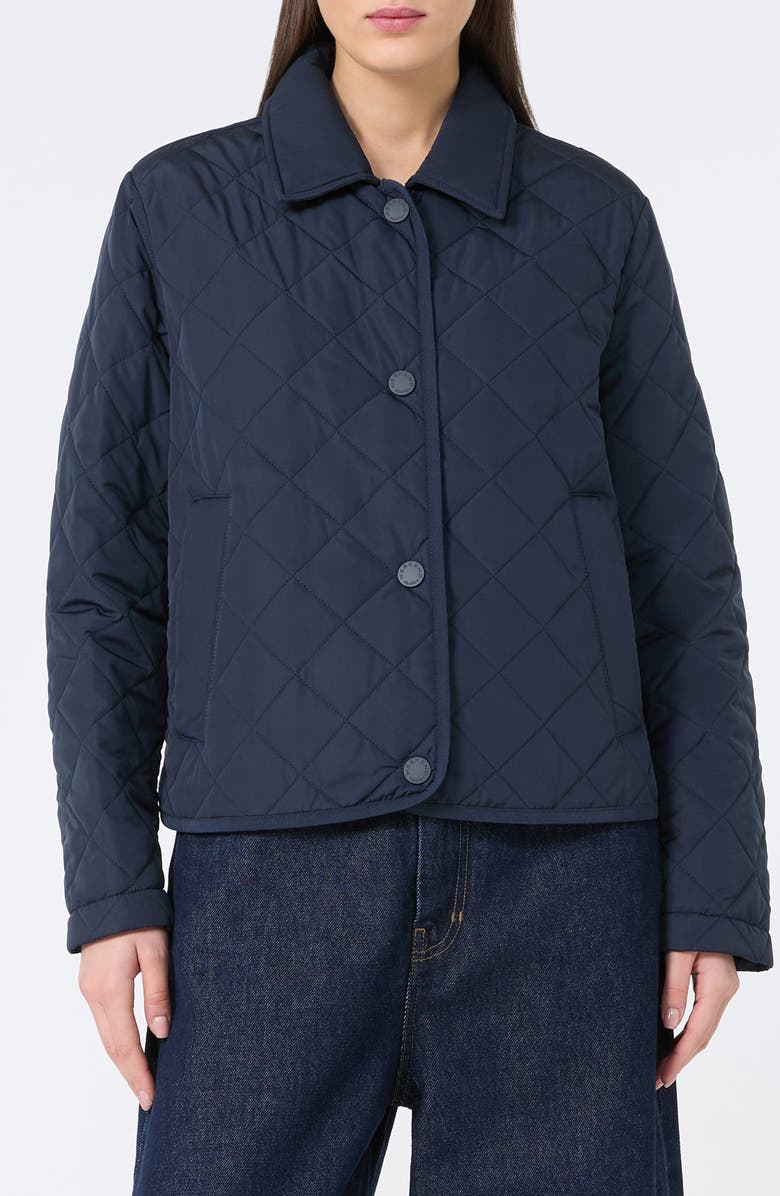 Weekend Max Mara Gelo Quilted Jacket, Main, color, Navy