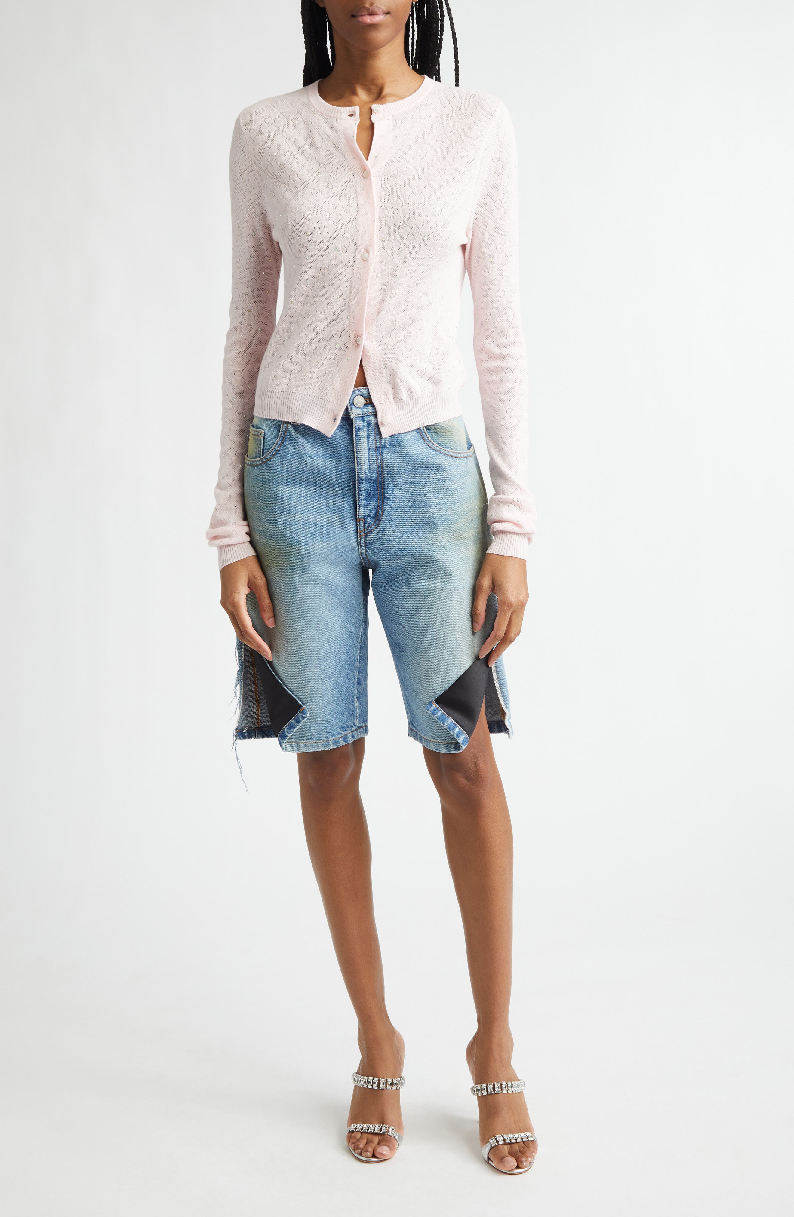 Girly Crystal Rib Cotton Cardigan - image 4