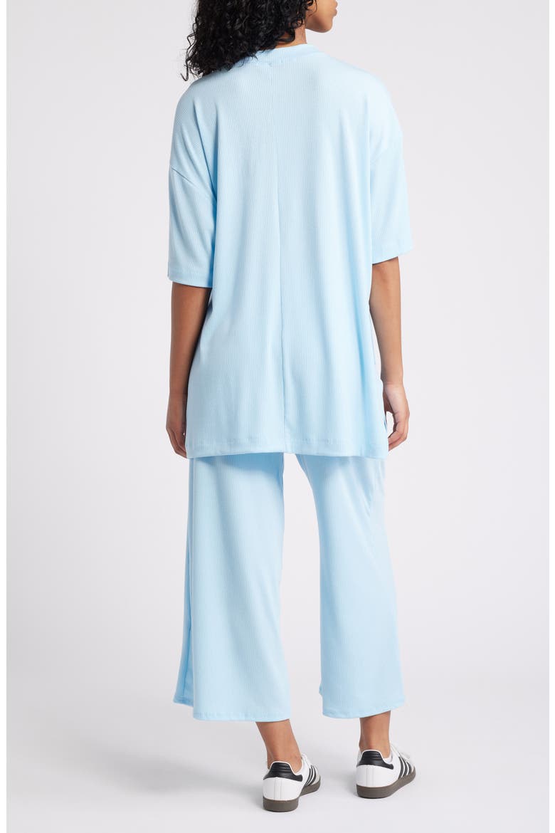 Lex Oversize Rib Top & Pants Set, Alternate, color, LIGHT BLUE