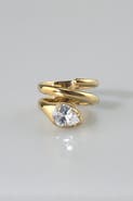Meideya Spiral Pear-Cut Ring