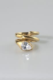 Meideya Spiral Pear-Cut Ring