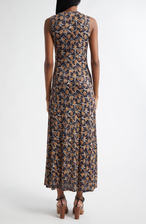Ulla Johnson Elise Floral Print Ruffle Sleeveless Maxi Dress In Multi