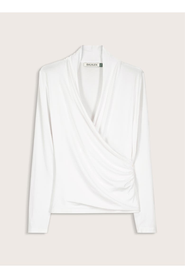 Gylda Wrap Top, Alternate, color, Pure White