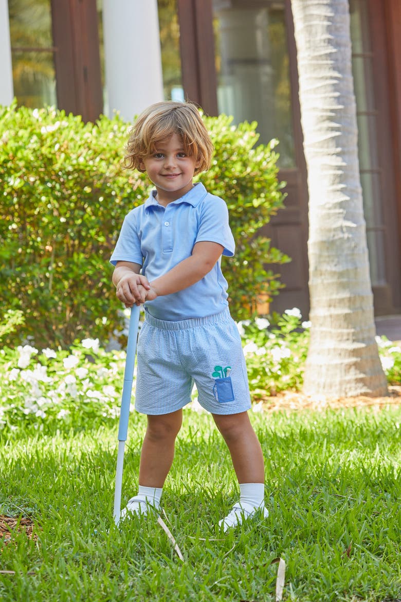 Kids' Short Sleeve Polo, Alternate, color, Light Blue