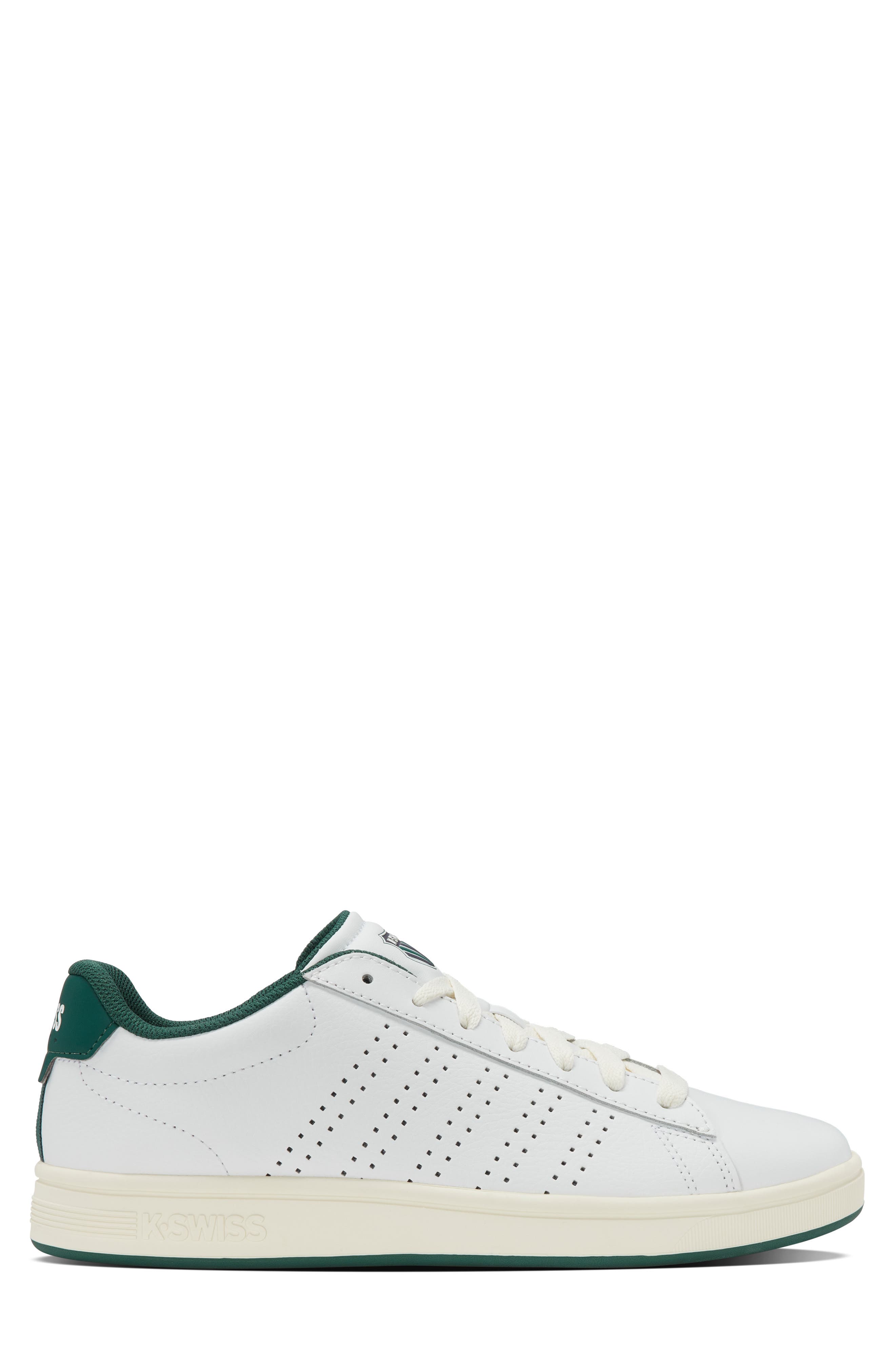 K-Swiss Court Base II Sneaker, Alternate, color, White/ Posy Green