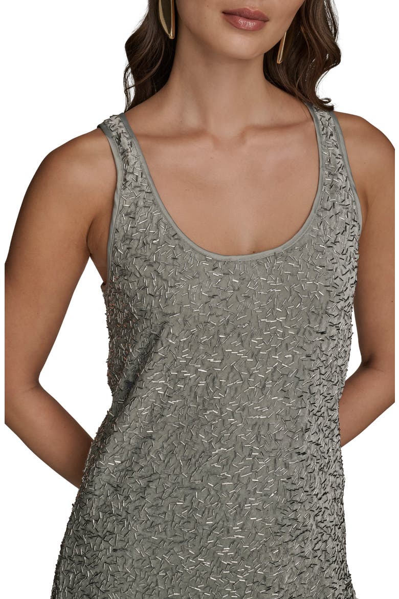 Beaded Sleeveless Midi Dress, Alternate, color, WEATHERED SAGE