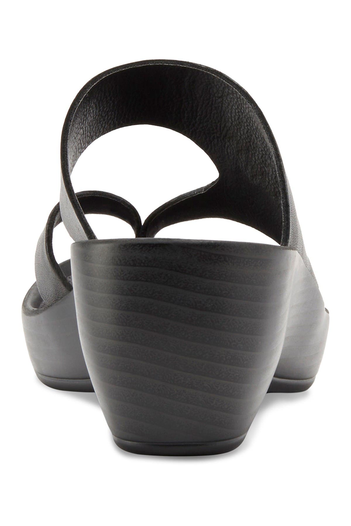 Eastland Laurel Leather Platform Wedge Sandal, Alternate, color, Black