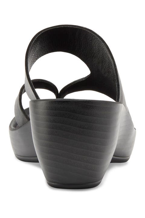 Laurel Leather Platform Wedge Sandal