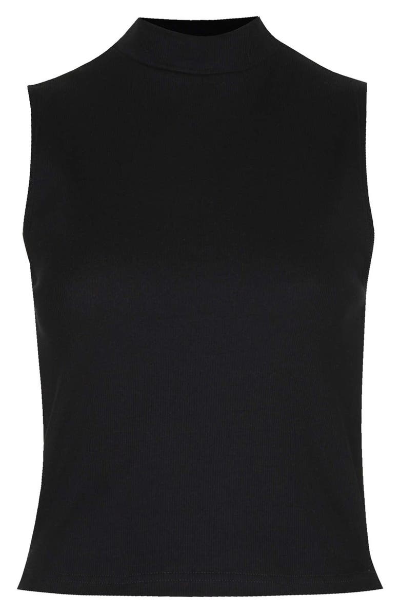 Topshop Sleeveless Funnel Top, Alternate, color,