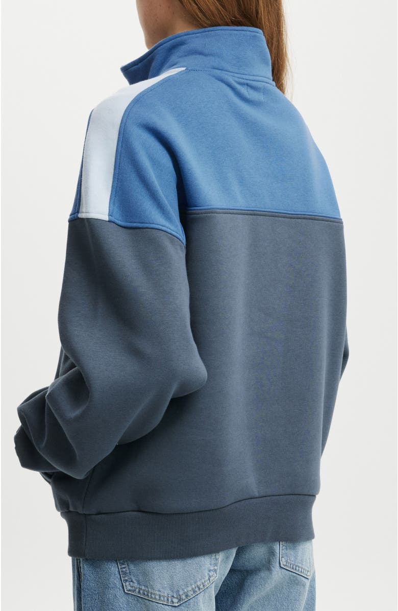 Cotton On Panelled Quarter Zip Sweat, Alternate, color,