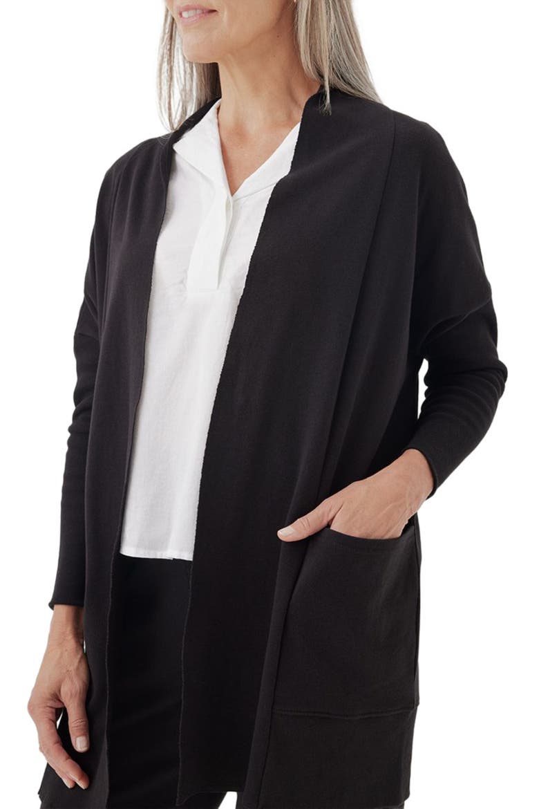 Organic Cotton Airplane Cardigan, Alternate, color, Black