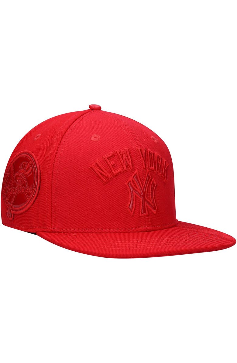 PRO STANDARD Men's Pro Standard New York Yankees Triple Red Snapback Hat, Main, color, 