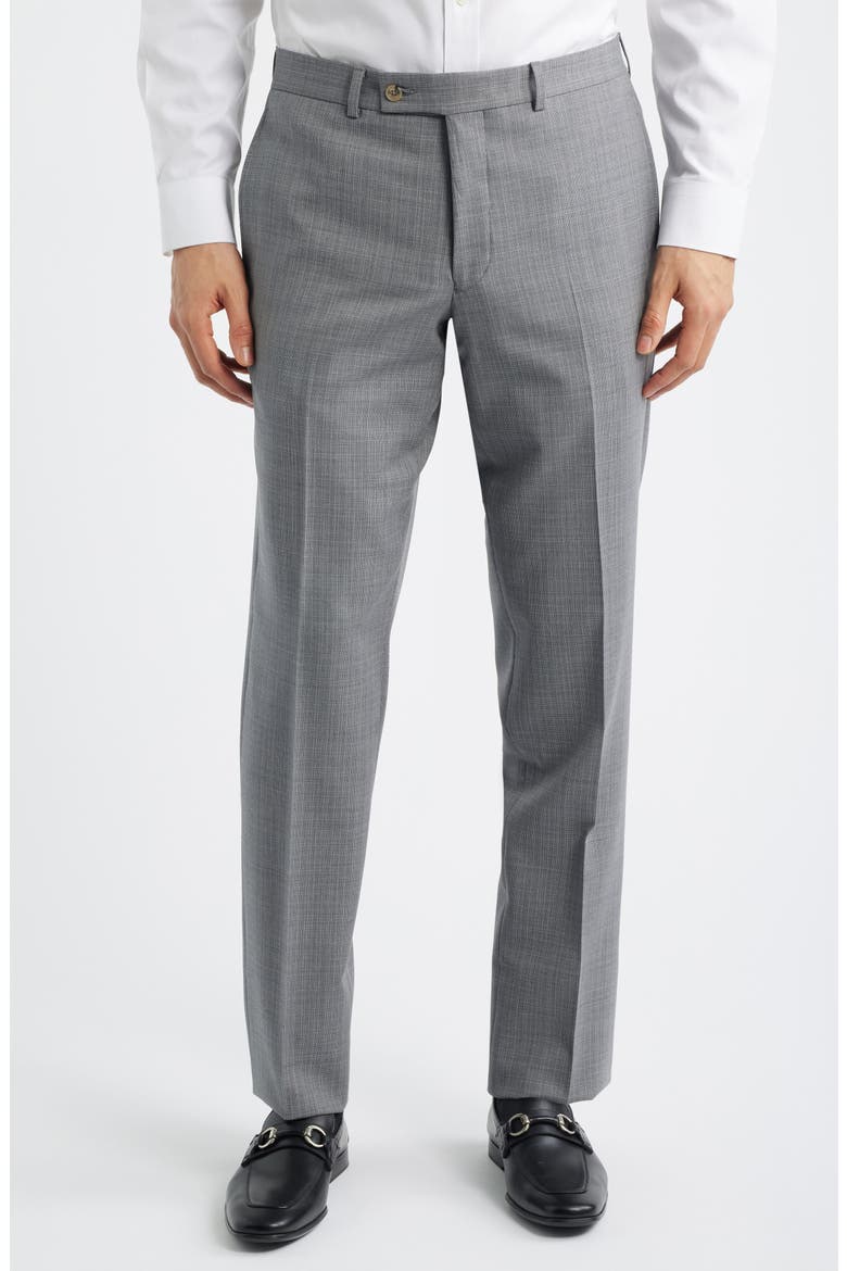 Exprit Dark Light Grey Mélange Wool Suit, Alternate, color, GREY