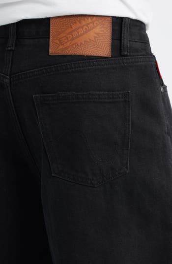 Black Dog Denim Shorts