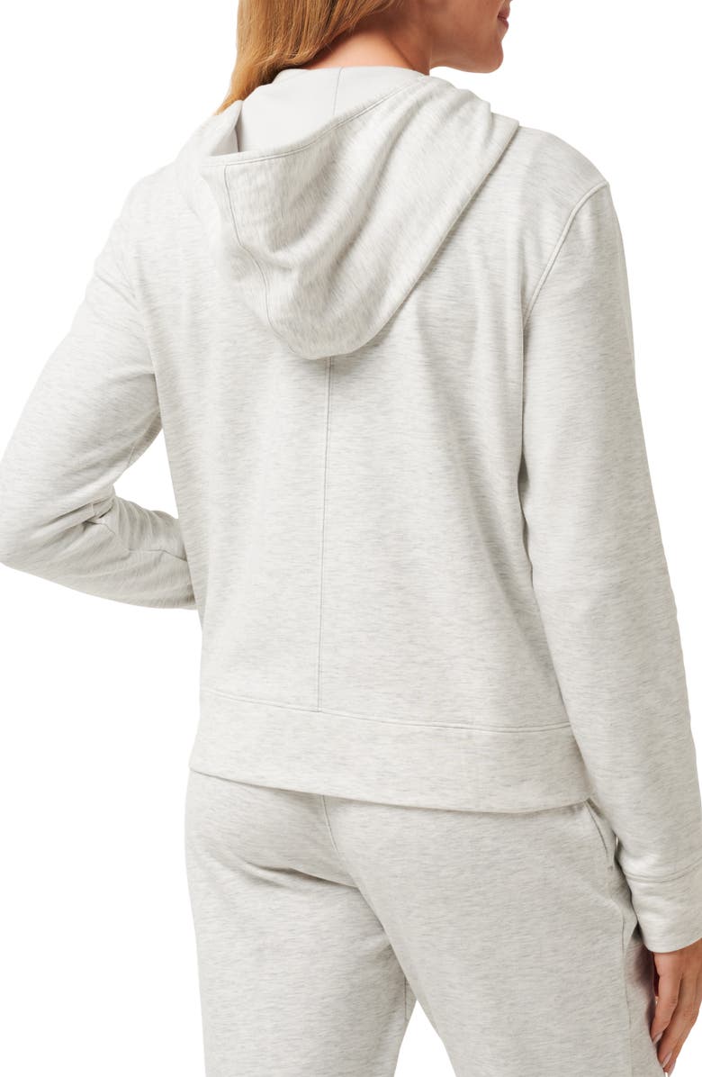 TravisMathew Cloud Zip Hoodie, Alternate, color, Heather Light Grey