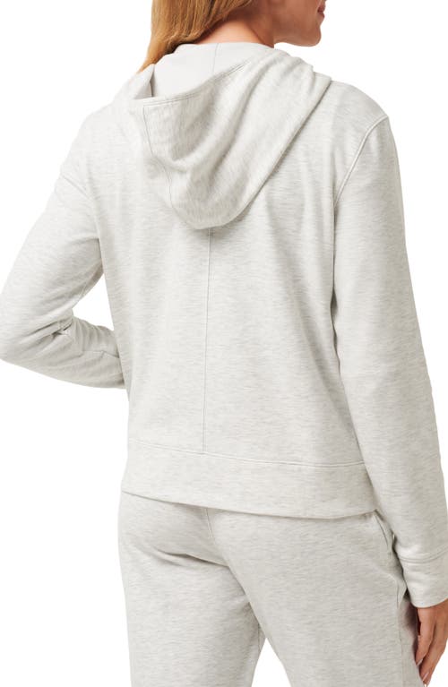 Travismathew Cloud Zip Hoodie In Heather Light Grey