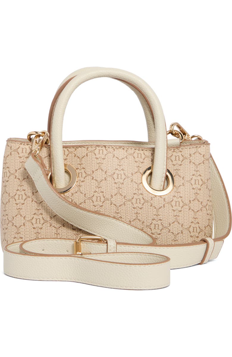 Nanette Lepore Mini Satchel Bag, Alternate, color, Almond Logo-Rice