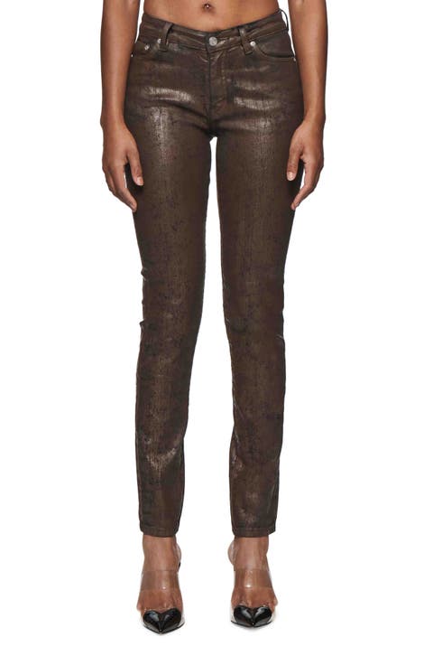 Paint Job Coated Skinny Jeans