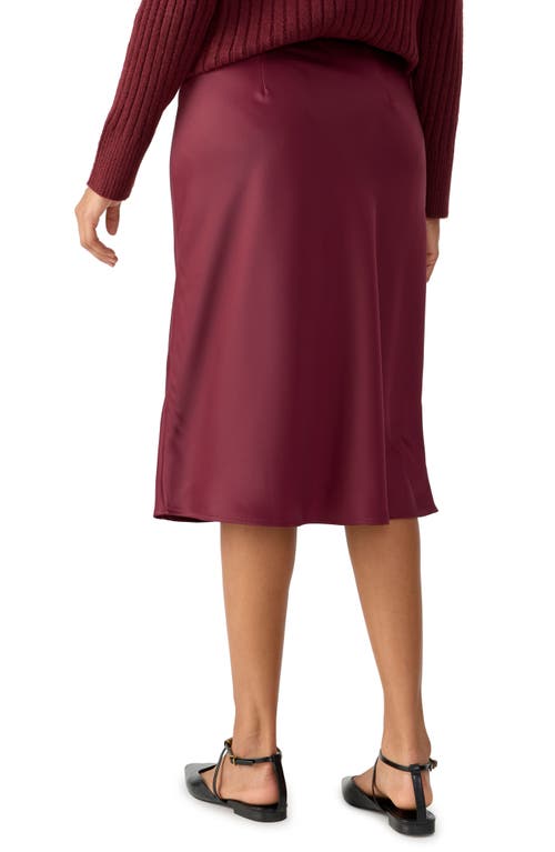 Sanctuary Everyday Satin Midi Skirt In Purple