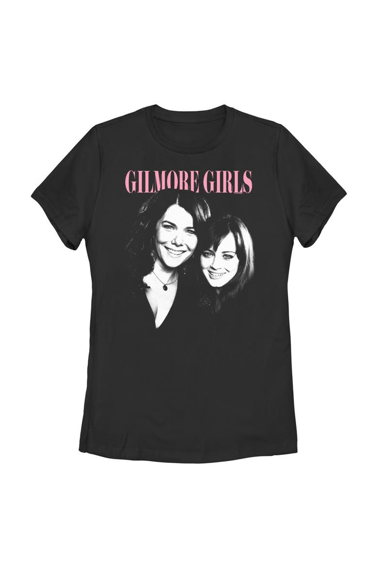 Women's Gilmore Girls Mom & Daughter Duo Portrait  Graphic T-Shirt, Main, color, Black