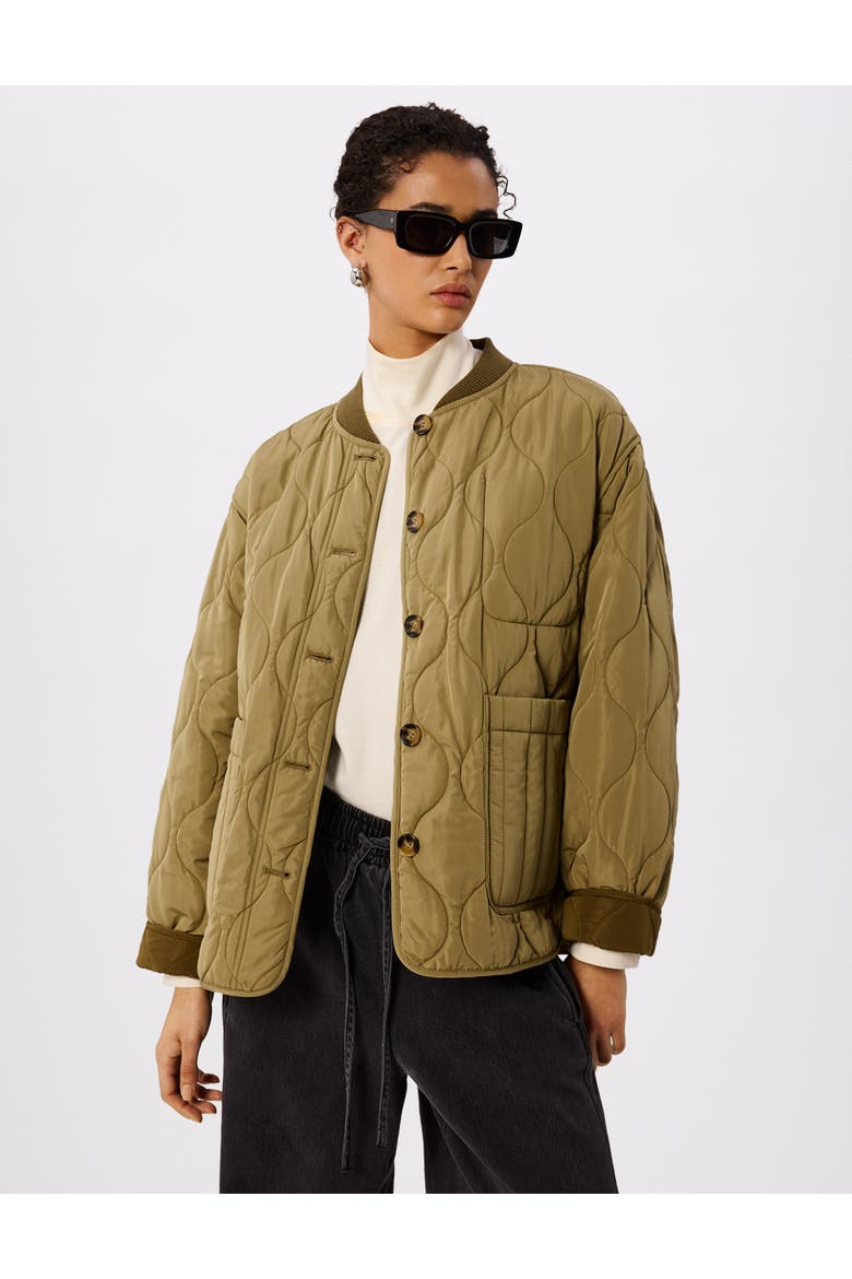 Reversible Quilted Jacket, Main, color, Khaki