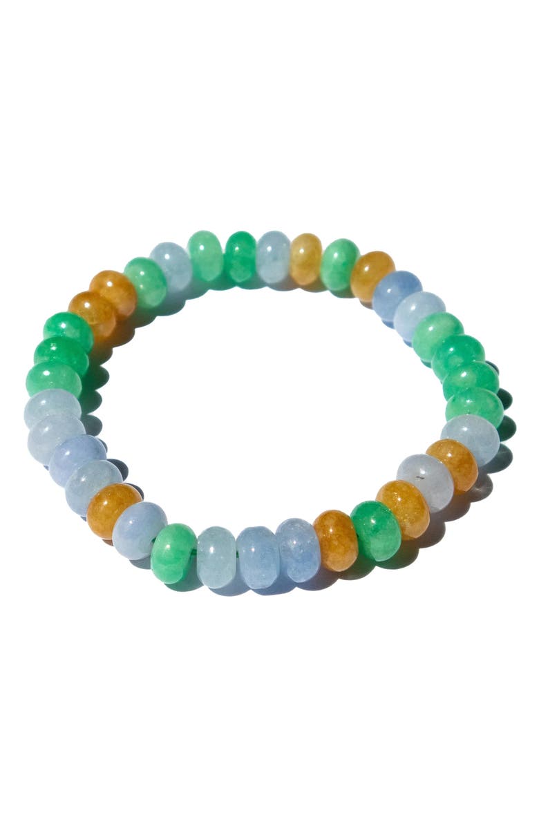 seree Lavender Field Multicolor Jade Stone Bangle, Alternate, color, Purple