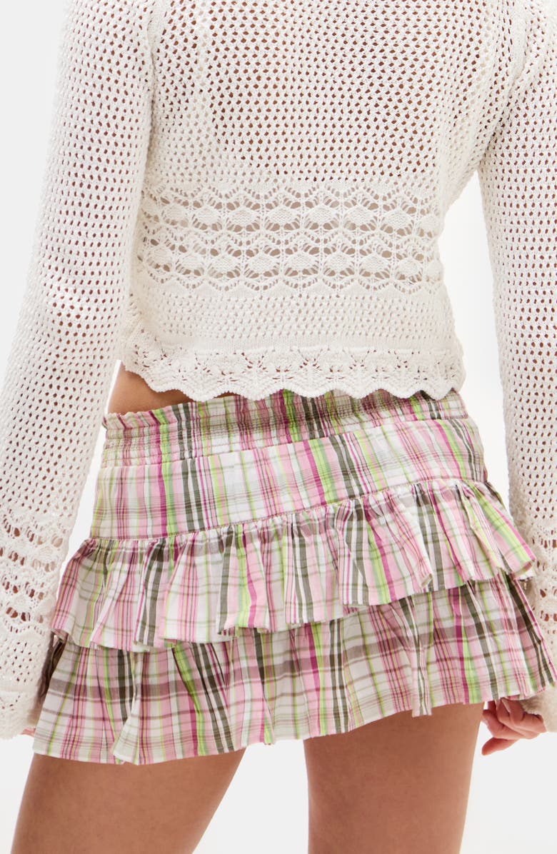 BDG Urban Outfitters Tilly Ruffle Plaid Mini Skort, Alternate, color, 