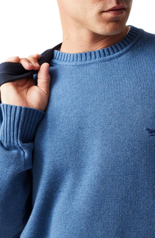 Rodd & Gunn Crewneck Cotton Sweater In Blue