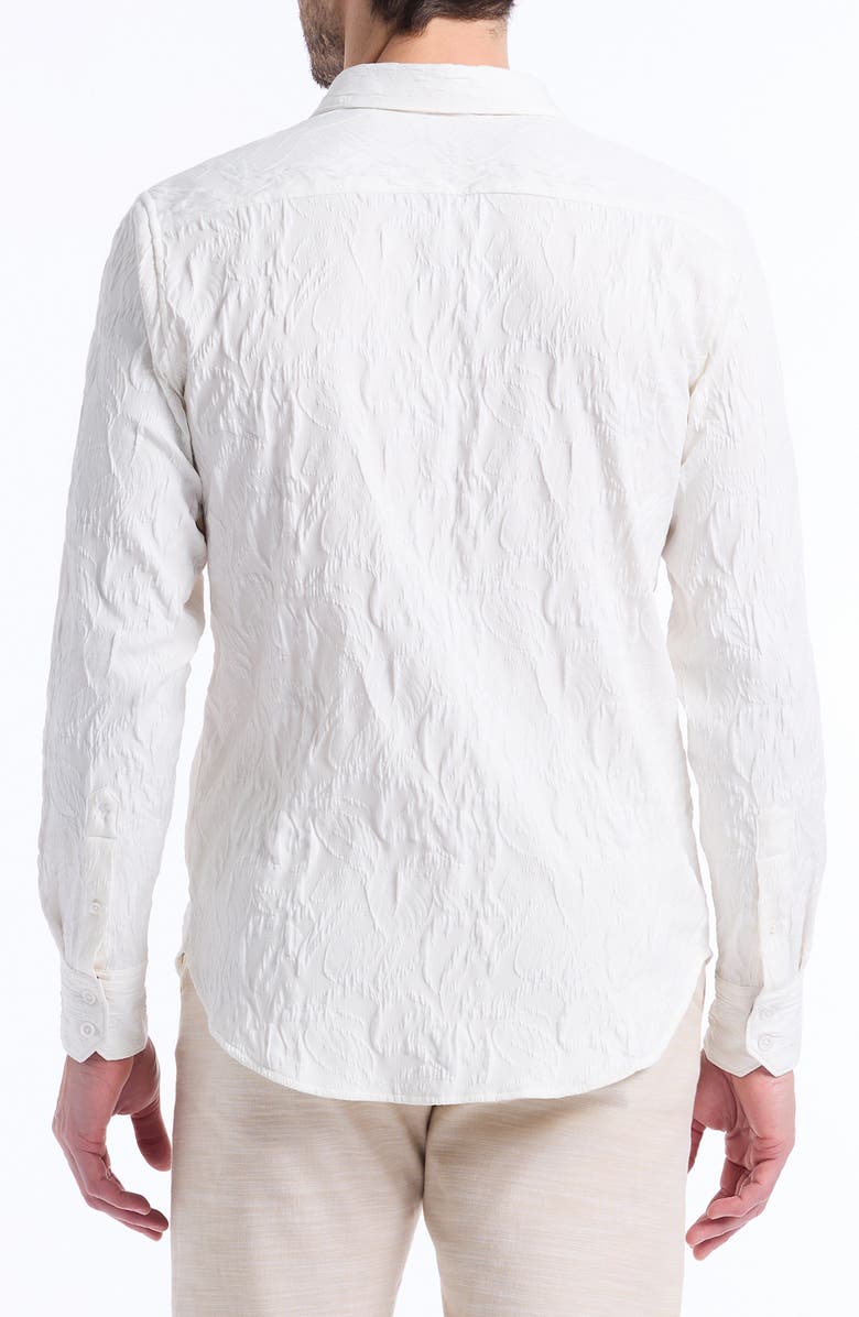 Robert Graham Eucalyptus Texture Button-Up Shirt, Alternate, color, White