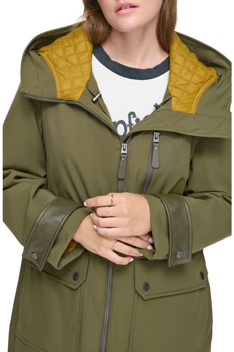 Water Resistant Hooded Jacket, Alternate, color, ARTICHOKE