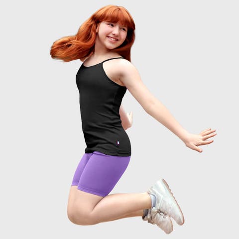 Soft 100% Cotton Long Bike Shorts USA-Made (Toddler, Little Kid & Big Kid)