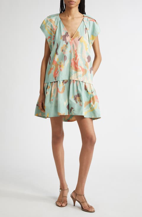 Ember Abstract Print Minidress