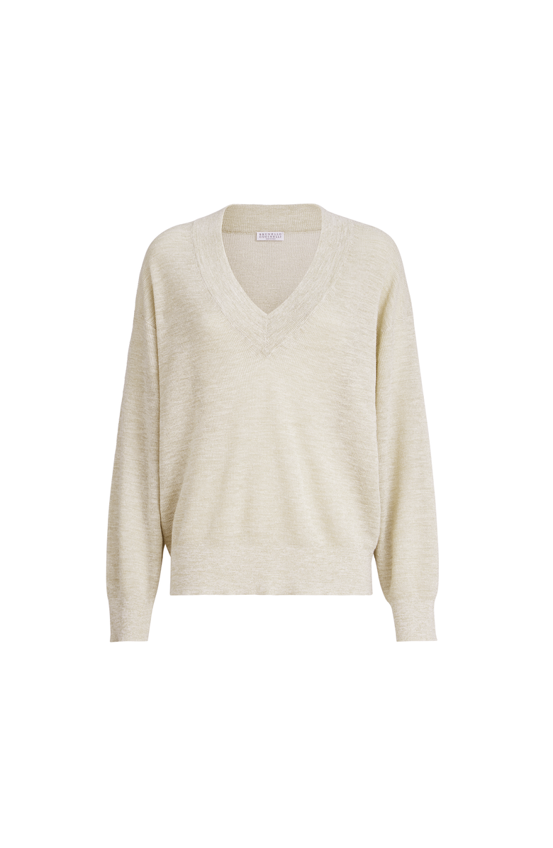 Brunello Cucinelli Linen sweater, Alternate, color, Military