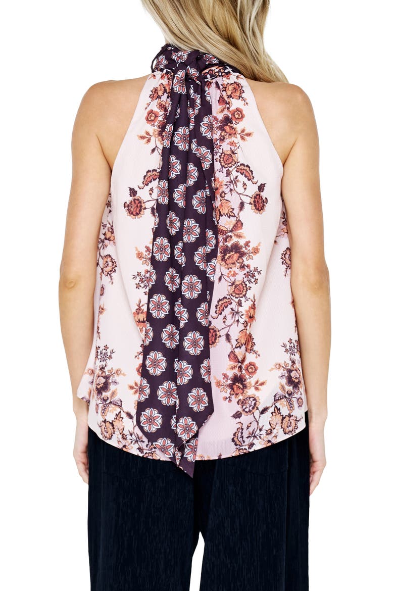 Lia Halter Top, Alternate, color, BROWN MULTI